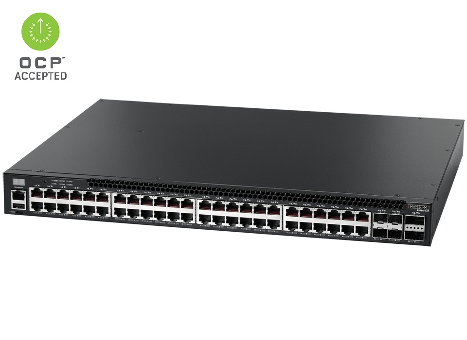 (AS4610-54T) Sakelar Pusat Data 1GbE
AS4610-54T memiliki 48-Port GE RJ45 port + 4x10G SFP + dan 2 port QSFP + oleh DAC atau 20G QSFP + Transceiver.